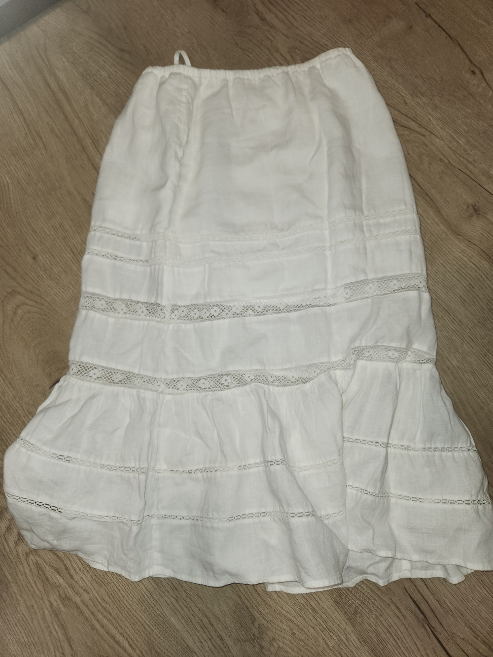Bella Dahl White Lace-Trim Maxi Skirt - Picture 4 of 4